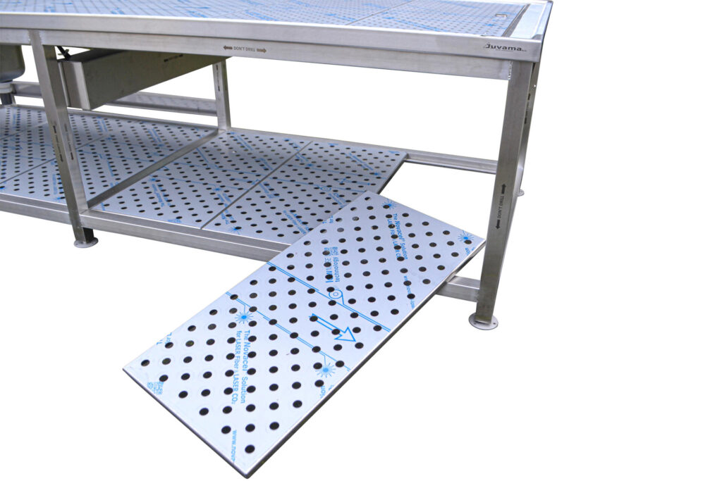 In hoogte verstelbare tafel